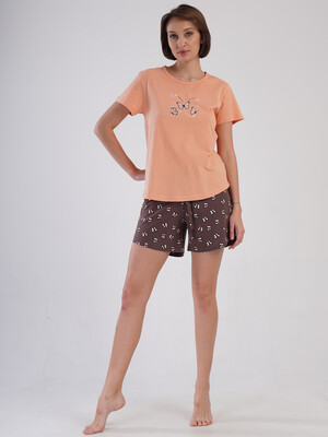 Купить Хлопковый домашний костюм из футболки и шорт VIENETTA 4090894906 в Украина в Lingerie.ua - Одяг для дому та відпочинку, Фото 2