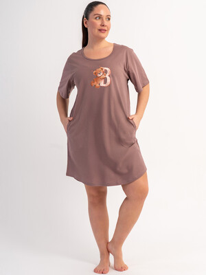 Купить Хлопковая туника большого размера с карманами VIENETTA 6011500000 в Украина