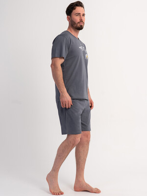 Купить Хлопковый домашний костюм мужской с шортами VIENETTA MAN 6011160000 в Украина в Lingerie.ua - Одяг для дому та відпочинку, Фото 2