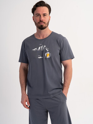 Купить Хлопковый домашний костюм мужской с шортами VIENETTA MAN 6011160000 в Украина в Lingerie.ua - Одяг для дому та відпочинку, Фото 6