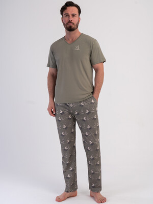 Хлопковый домашний костюм (футболка + брюки) VIENETTA MAN 6010747351