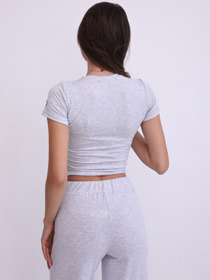 Купить Літній жіночий костюм (кроп-топ + штани) LINGERIE 170879-Б в Украина в Lingerie.ua - Одяг для дому та відпочинку, Фото 4