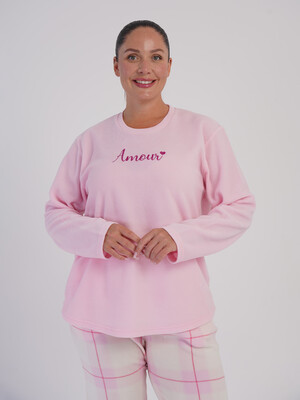 Купить Флисовая пижама большого размера VIENETTA 1619350002 в Украина в Lingerie.ua - Одяг для дому та відпочинку, Фото 7
