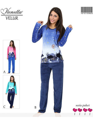 Купить ВЕЛЮРОВИЙ КОСТЮМ ЖІНОЧИЙ VIENETTA 4070122893 в Украина в Lingerie.ua - Одяг для дому та відпочинку, Фото 2