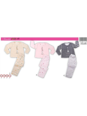 Купить Велюровый костюм детский для дома и сна VIENETTA 504064 4449 в Украина в Lingerie.ua - Одяг для дому та відпочинку, Фото 2