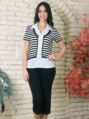 Комплект летний из блузки и капри COCOON RELAX 13-742