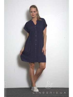 Купить Сукня з віскози в горошок на ґудзиках JEN 03329 в Украина в Lingerie.ua - Одяг для дому та відпочинку, Фото 2