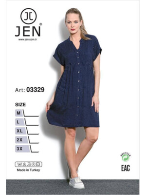 Купить Сукня з віскози в горошок на ґудзиках JEN 03329 в Украина в Lingerie.ua - Одяг для дому та відпочинку, Фото 3