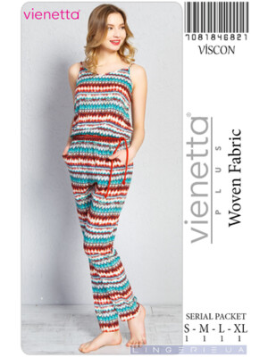 Купить Літній жіночий комбінезон на бретельках VIENETTA 7081846821 в Украина