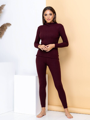 Купить Ангоровий термокомплект жіночий у рубчик LINGERIE 170284 в Украина в Lingerie.ua - Одяг для дому та відпочинку, Фото 5