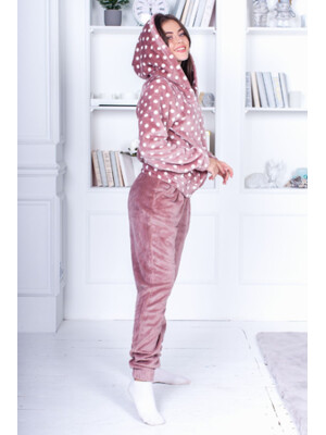 Купить Теплий плюшевий костюм жіночий з капюшоном LINGERIE 170387 в Украина в Lingerie.ua - Одяг для дому та відпочинку, Фото 2