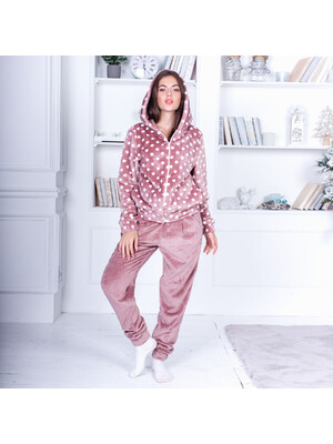 Купить Теплий плюшевий костюм жіночий з капюшоном LINGERIE 170387 в Украина в Lingerie.ua - Одяг для дому та відпочинку, Фото 5