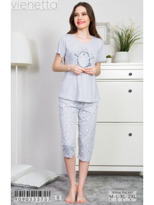 Купить Хлопковый комплект с бриджами VIENETTA 9090333757 в Украина в Lingerie.ua - Одяг для дому та відпочинку, Фото 2