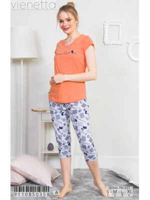 Хлопковый комплект с бриджами на манжете VIENETTA 9110850358