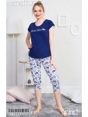 Купить Комплект жіночий з футболки та капрі VIENETTA 9110850358 в Украина в Lingerie.ua - Одяг для дому та відпочинку, Фото 2