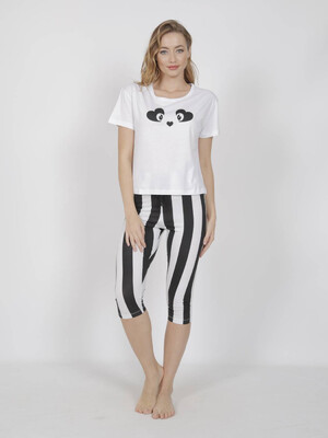 Купить Хлопковый комплект с бриджами VIENETTA 0100040377 в Украина в Lingerie.ua - Одяг для дому та відпочинку, Фото 3