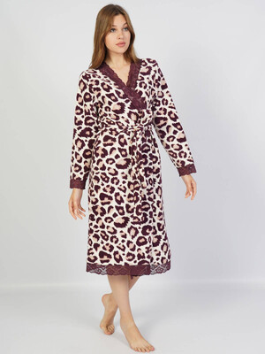 Купить Флісовий теплий жіночий халат VIENETTA 1031486199 в Украина