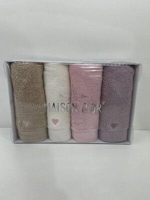 НАБОР МИКРОКОТТОНОВЫХ ПОЛОТЕНЕЦ  MAISON D`OR Soft Hearts 