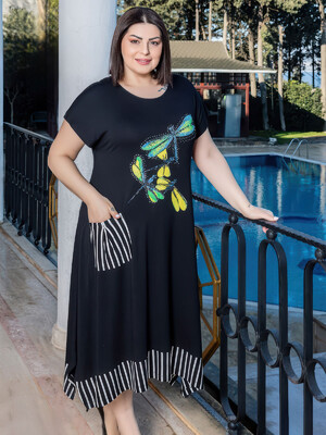 Купить Платье из вискозы с коротким рукавом COCOON J2-2564 в Украина