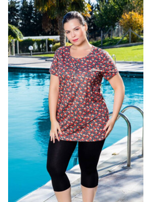 Купить Комплект женский больших размеров COCOON J6-6016 футболка и бриджи из модала в Украина в Lingerie.ua - Одяг для дому та відпочинку, Фото 2