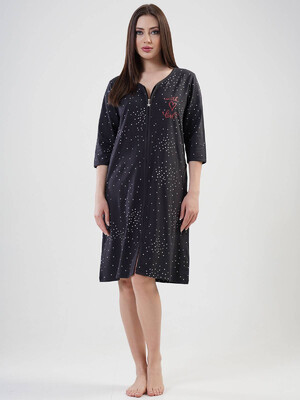 Купить Халат женский VIENETTA 2010810832 на молнии 3\4 рукав в Украина в Lingerie.ua - Одяг для дому та відпочинку, Фото 1