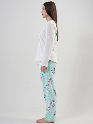 Купить Тёплая плюшевая пижама женская из велсофта VIENETTA 2020880267 в Украина в Lingerie.ua - Одяг для дому та відпочинку, Фото 4