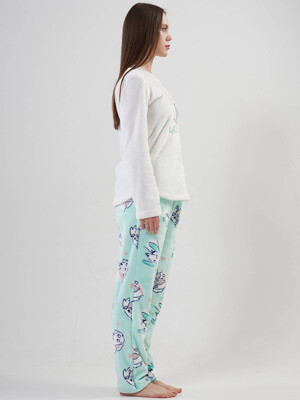 Купить Тёплая плюшевая пижама женская из велсофта VIENETTA 2020880267 в Украина в Lingerie.ua - Одяг для дому та відпочинку, Фото 6