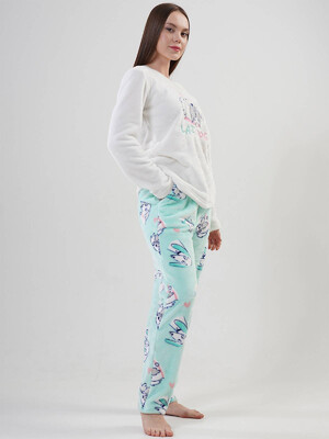 Купить Тёплая плюшевая пижама женская из велсофта VIENETTA 2020880267 в Украина в Lingerie.ua - Одяг для дому та відпочинку, Фото 7