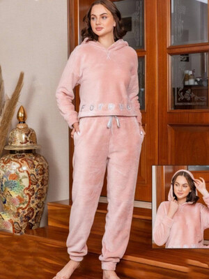 Купить Теплый плюшевый костюм с капюшоном COCOON U84-5021 в Украина в Lingerie.ua - Одяг для дому та відпочинку, Фото 2