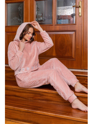 Купить Теплый плюшевый костюм с капюшоном COCOON U84-5021 в Украина в Lingerie.ua - Одяг для дому та відпочинку, Фото 3