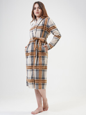 Купить Флісовий халат у клітинку VIENETTA 2010340063 в Украина