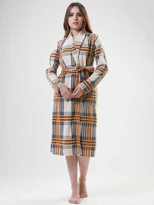 Купить Флисовый халат в клетку VIENETTA 2010340063 в Украина в Lingerie.ua - Одяг для дому та відпочинку, Фото 3