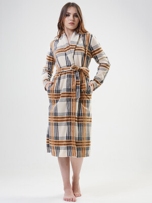 Купить Флисовый халат в клетку VIENETTA 2010340063 в Украина в Lingerie.ua - Одяг для дому та відпочинку, Фото 4