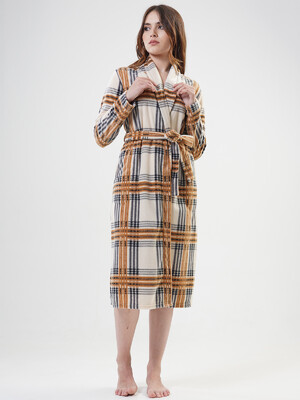 Купить Флисовый халат в клетку VIENETTA 2010340063 в Украина в Lingerie.ua - Одяг для дому та відпочинку, Фото 8