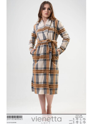 Купить Флисовый халат в клетку VIENETTA 2010340063 в Украина в Lingerie.ua - Одяг для дому та відпочинку, Фото 9
