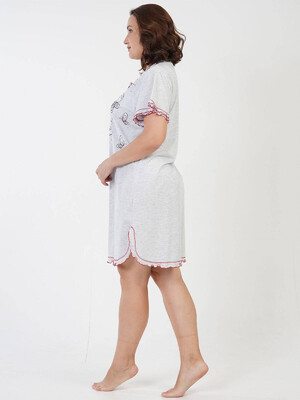 Купить Хлопковая ночная сорочка на пуговицах VIENETTA 2080405325 3051065325 в Украина в Lingerie.ua - Одяг для дому та відпочинку, Фото 4