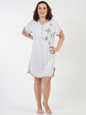 Купить Хлопковая ночная сорочка на пуговицах VIENETTA 2080405325 3051065325 в Украина в Lingerie.ua - Одяг для дому та відпочинку, Фото 5