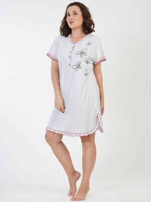 Купить Хлопковая ночная сорочка на пуговицах VIENETTA 2080405325 3051065325 в Украина в Lingerie.ua - Одяг для дому та відпочинку, Фото 6