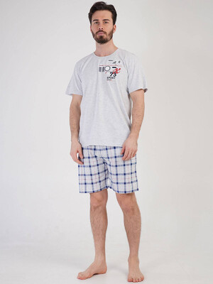 Купить Комплект с шортами в клетку VIENETTA MAN 2120840774 в Украина в Lingerie.ua - Одяг для дому та відпочинку, Фото 4