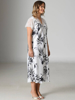 Купить Шёлковая ночная сорочка с кружевом VIENETTA 1611045110 в Украина в Lingerie.ua - Одяг для дому та відпочинку, Фото 2