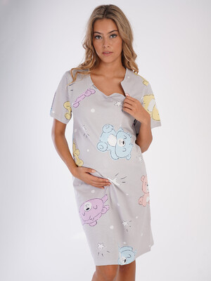 Купить Хлопковая туника для беременных и кормящих мам VIENETTA 2121861510 в Украина в Lingerie.ua - Одяг для дому та відпочинку, Фото 4