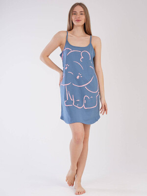 Купить Хлопковая туника на бретельках VIENETTA 2113380000 в Украина в Lingerie.ua - Одяг для дому та відпочинку, Фото 4