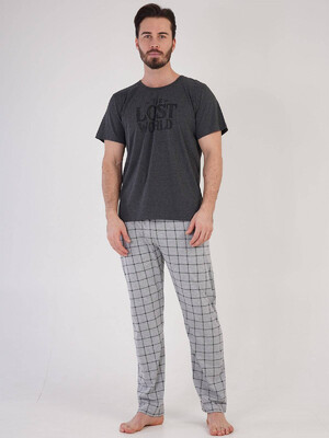 Купить Хлопковая пижама с брюками в клетку VIENETTA MAN 2110741708 в Украина