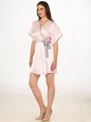 Купить Шелковый халат на запах VIENETTA SATEEN 1609884848 в Украина в Lingerie.ua - Одяг для дому та відпочинку, Фото 2