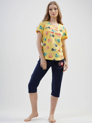 Хлопковый комплект с капри VIENETTA 1115190717