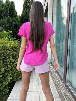 Купить Комплект из хлопкового муслина с шортами LINGERIE 170663 в Украина в Lingerie.ua - Одяг для дому та відпочинку, Фото 6