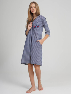 Купить Халат женский VIENETTA 1100031913 на молнии 3\4 рукав в Украина в Lingerie.ua - Одяг для дому та відпочинку, Фото 3