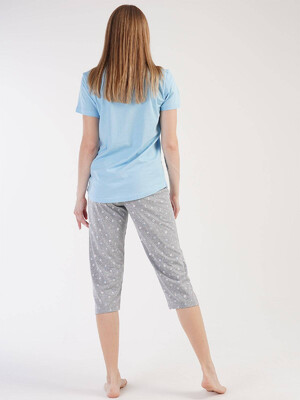 Купить Хлопковая пижама с капри VIENETTA 3031100771 в Украина в Lingerie.ua - Одяг для дому та відпочинку, Фото 3