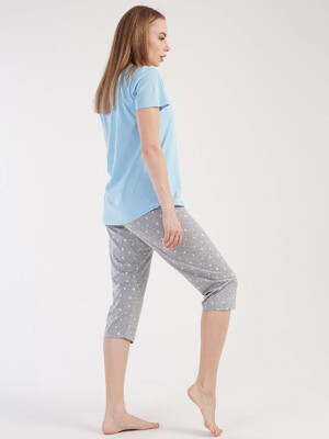 Купить Хлопковая пижама с капри VIENETTA 3031100771 в Украина в Lingerie.ua - Одяг для дому та відпочинку, Фото 4