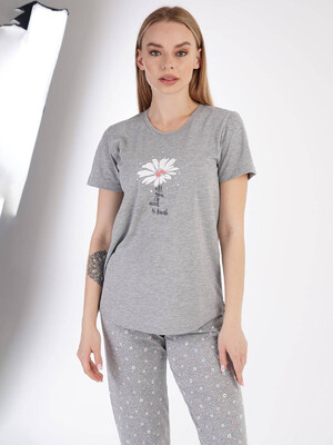 Купить Хлопковая пижама с капри VIENETTA 3031100771 в Украина в Lingerie.ua - Одяг для дому та відпочинку, Фото 5